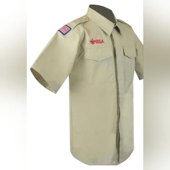 Boy Scouts BSA Uniform Short Sleeve Shirt, Khaki Size XLarge - Picture 3 of 8